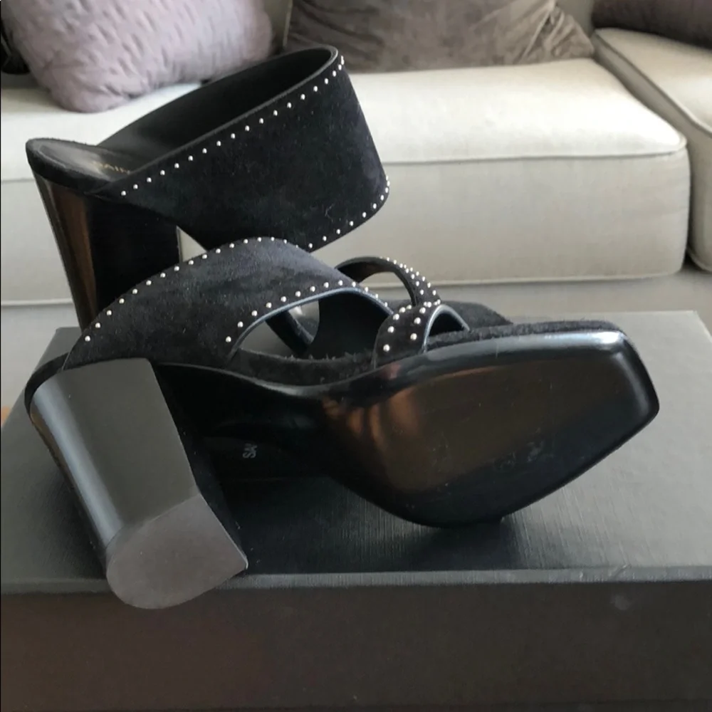 NIB Saint Laurent Oak Studded Mule - Picture 3 of 6